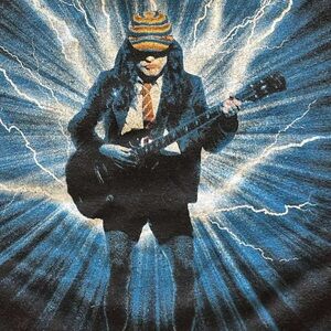 Graphic T-Shirt with Guitarist Design